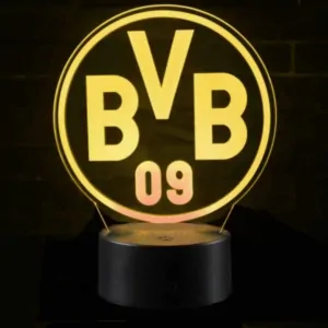 Dortmund 3D lampe. Farveskift mellem 7 farver. Dortmund 3D lampe. Farveskift mellem 7 farver.