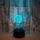 Golf 3D lampe. Golfbold der sidder i krakeleret glas. Farveskift mellem 7 farver. Cool Golf 3D lampe. Golfbold der sidder i krakeleret glas.
