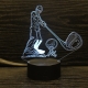 Golf 3D lampe. Lysende golfspiller der lægger an til slag. Farveskift mellem 7 farver. Golf 3D lampe. Lysende golfspiller der lægger an til slag.