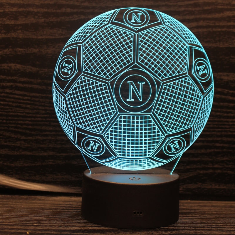 Napoli 3D lampe. Fodbold. Farveskift mellem 7 farver. Napoli 3D lampe. Fodbold. Farveskift mellem 7 farver. - Billede 7