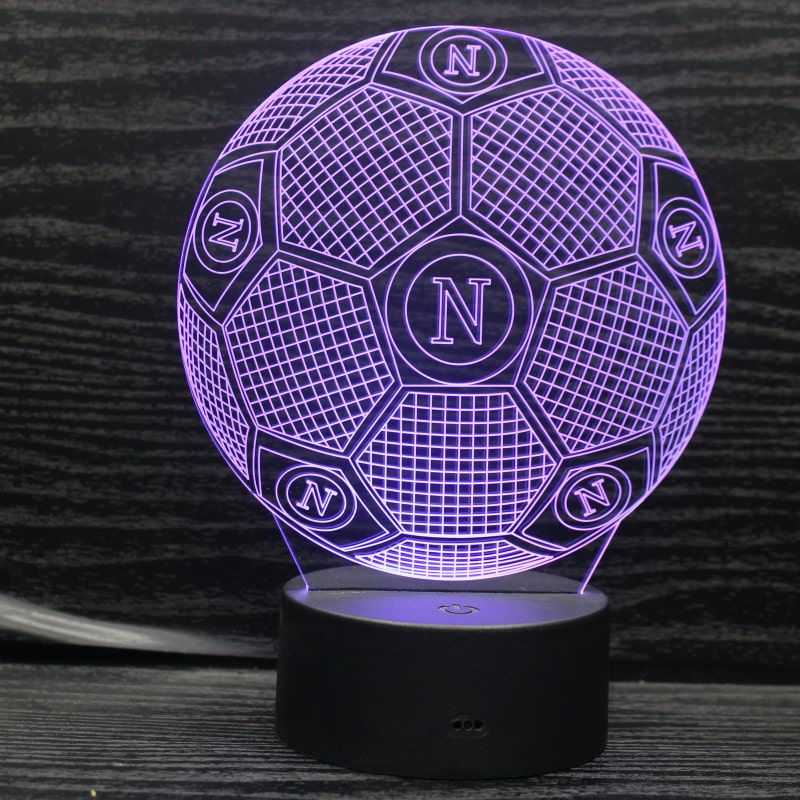 Napoli 3D lampe. Fodbold. Farveskift mellem 7 farver. Napoli 3D lampe. Fodbold. Farveskift mellem 7 farver. - Billede 6