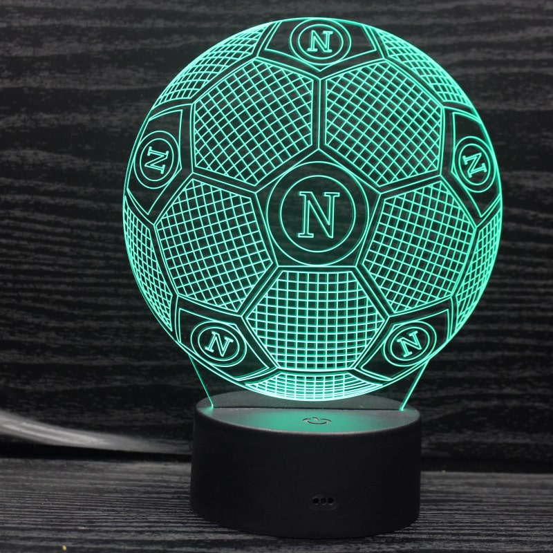 Napoli 3D lampe. Fodbold. Farveskift mellem 7 farver. Napoli 3D lampe. Fodbold. Farveskift mellem 7 farver. - Billede 5