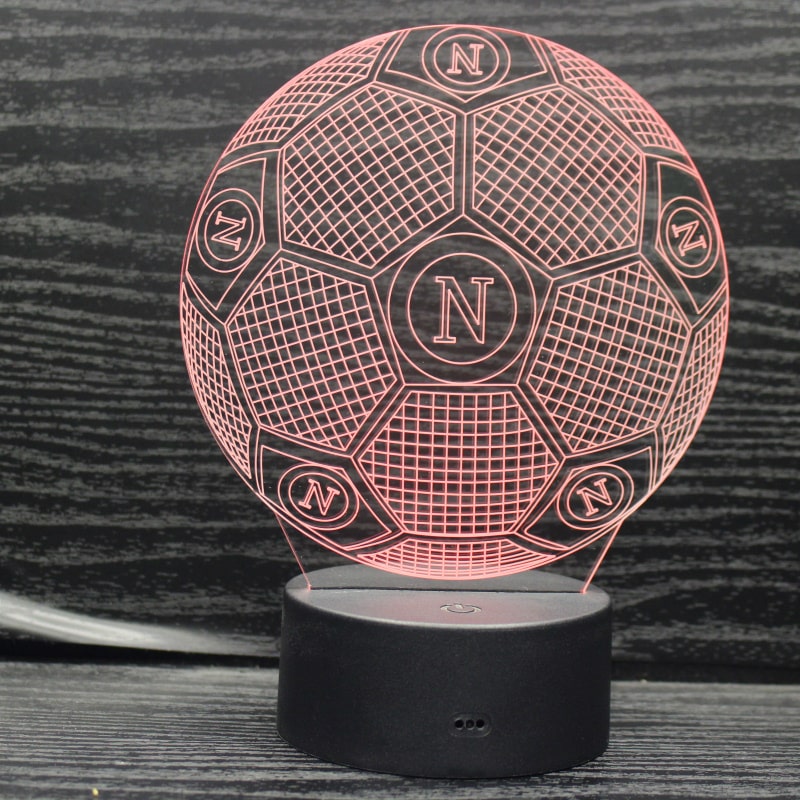 Napoli 3D lampe. Fodbold. Farveskift mellem 7 farver. Napoli 3D lampe. Fodbold. Farveskift mellem 7 farver. - Billede 4