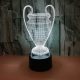 Flot fodbold 3D lampe. Champions League pokalen. Farveskift mellem 7 farver. Flot 3D lampe. Champions League pokalen. Farveskift mellem 7 farver.