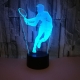 Tennis 3D lampe. Lysende mandlig tennisspiller. Farveskift mellem 7 farver. Tennis 3D lampe. Lysende mandlig tennisspiller m farveskift.