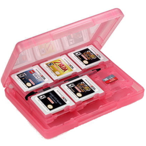 Nintendo 3DS game case til opbevaring af 28 stk spil. Pink. pink Nintendo 3DS game case til 28 spil