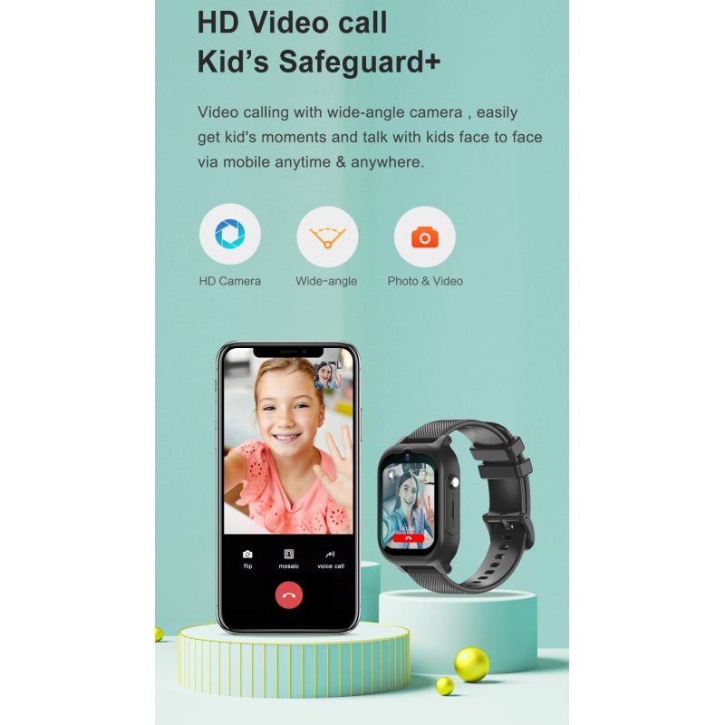 K26H GPS Smartwatch til børn. GPS-positionering, geo-hegn, IPX7 Vandtæt mm. Pink. K26H GPS Smartwatch til børn. GPS-positionering, geo-hegn, IPX7 Vandtæt mm. Pink. - Billede 14
