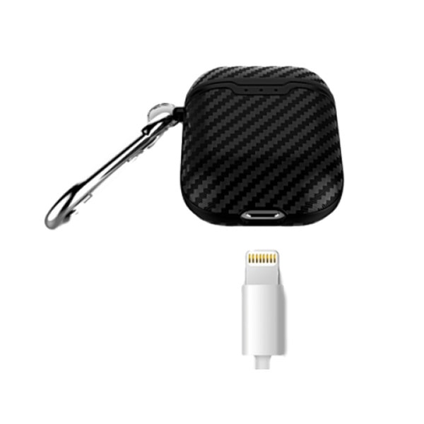 Carbon Fiber TPU beskyttelsescover til dit AirPods etui. Pink. Carbon Fiber TPU beskyttelsescover til dit AirPods etui. Pink. - Billede 4