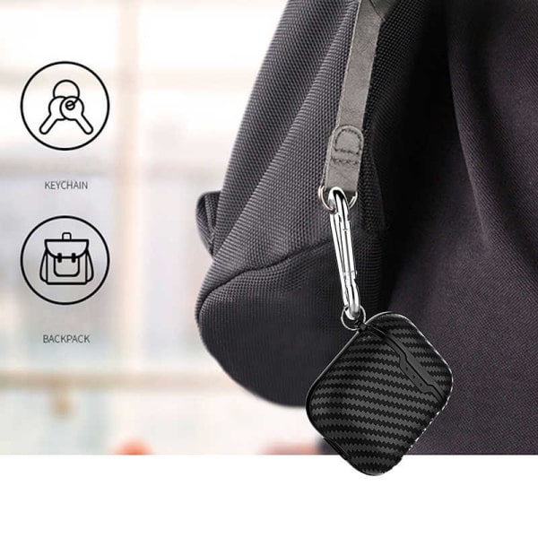 Carbon Fiber TPU beskyttelsescover til dit AirPods etui. Pink. Carbon Fiber TPU beskyttelsescover til dit AirPods etui. Pink. - Billede 5