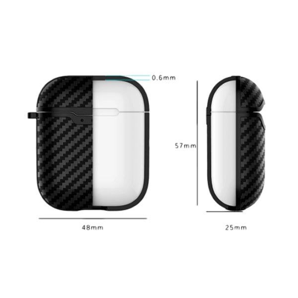 Carbon Fiber TPU beskyttelsescover til dit AirPods etui. Pink. Carbon Fiber TPU beskyttelsescover til dit AirPods etui. Pink. - Billede 7