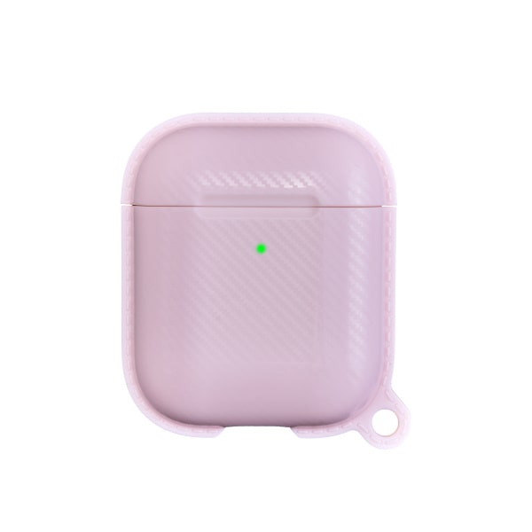 Carbon Fiber TPU beskyttelsescover til dit AirPods etui. Pink. Carbon Fiber TPU beskyttelsescover til dit AirPods etui. Pink.