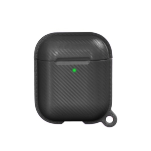 Carbon Fiber TPU beskyttelsescover til dit AirPods etui. Sort. Mobil, PC og tablet tilbehør