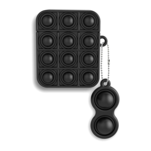 Push poppers Pop-It silikone beskyttelsescover til dit AirPods etui. Sort Mobil, PC og tablet tilbehør