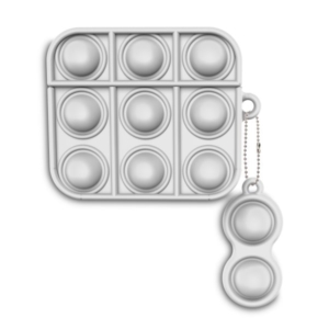 Push poppers Pop-It silikone beskyttelsescover til dit AirPods Pro etui. Grå. Mobil, PC og tablet tilbehør