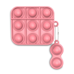 Push poppers Pop-It silikone beskyttelsescover til dit AirPods Pro etui. Pink. Mobil, PC og tablet tilbehør