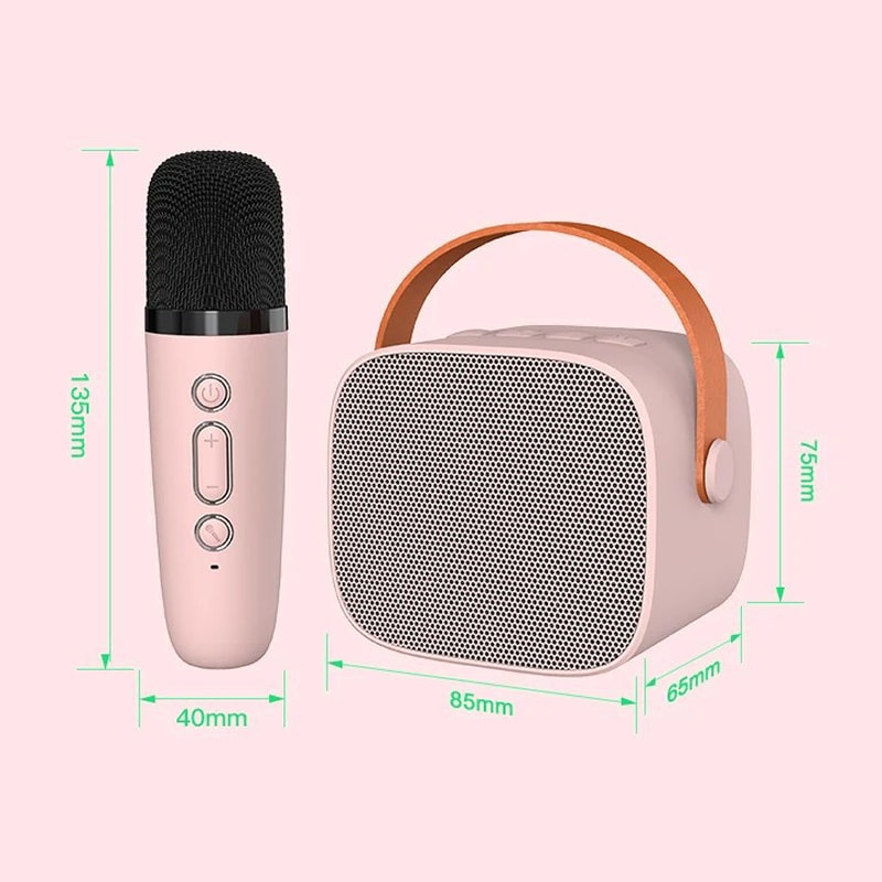 Smart Karaoke Højtaler med To Mikrofoner. Perfekt til Fest og Sjov. Blå Smart Karaoke Højtaler med To Mikrofoner. Perfekt til Fest og Sjov. Blå - Billede 3
