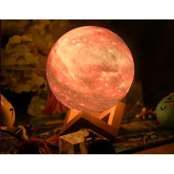 Super flot Planet 3D lampe med Galakselys. 15 cm Super flot Planet 3D lampe med Galakselys. 15 cm - Billede 2