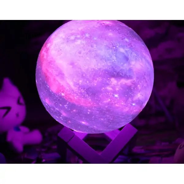 Super flot Planet 3D lampe med Galakselys. 15 cm Super flot Planet 3D lampe med Galakselys. 15 cm - Billede 3