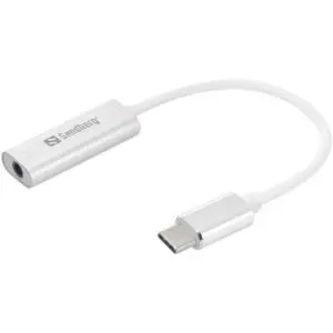 Sandberg USB-C Earphone adapter. USB-C til 3.5mm minijack. Sandberg USB-C Earphone adapter. USB-C til 3.5mm minijack.