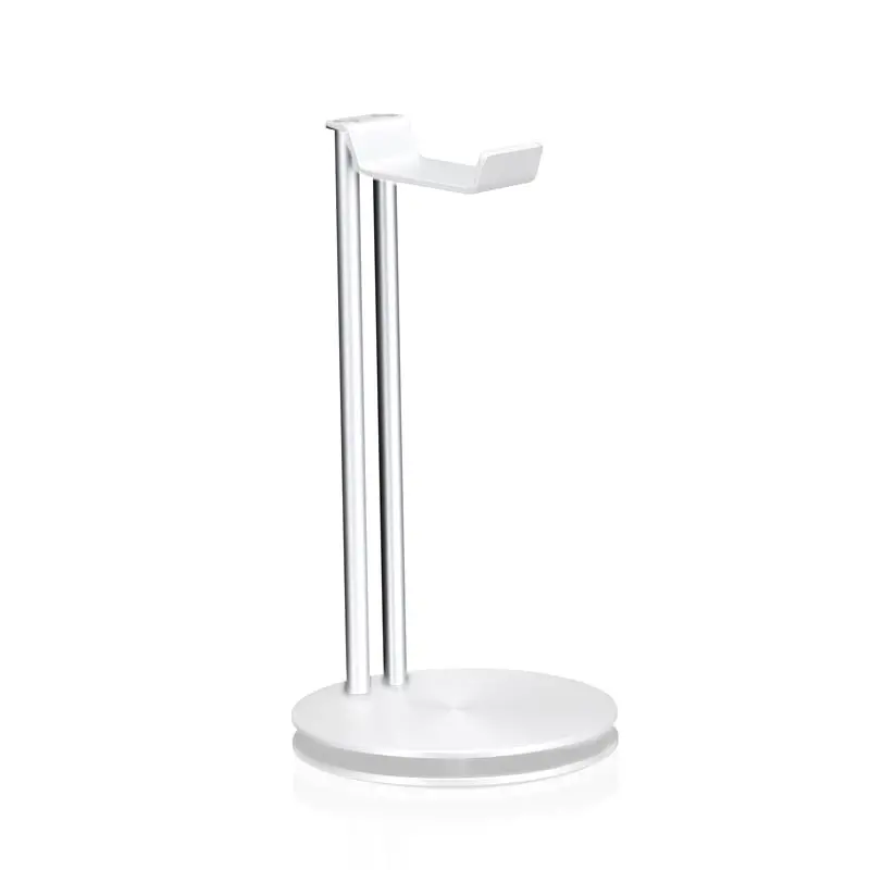 Flot Headset Stander i Metal Alu look til alle slags headphones. Hvid. Headset Stander i Metal Alu look til alle slags headphones