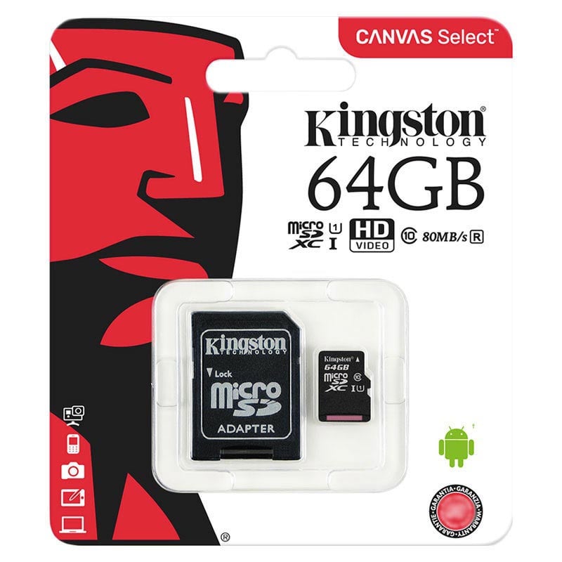 Kingston Canvas Select Plus microSDXC 64GB. Class10. Kingston Canvas Select Plus microSDXC 64GB. Class10. - Billede 3