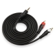 3,5 mm mini-jack til 2 x RCA — Stereo lydkabel i høj kvalitet med forgyldte stik - 5M 3,5 mm mini-jack til 2 x RCA –Stereo lydkabel i høj kvalitet
