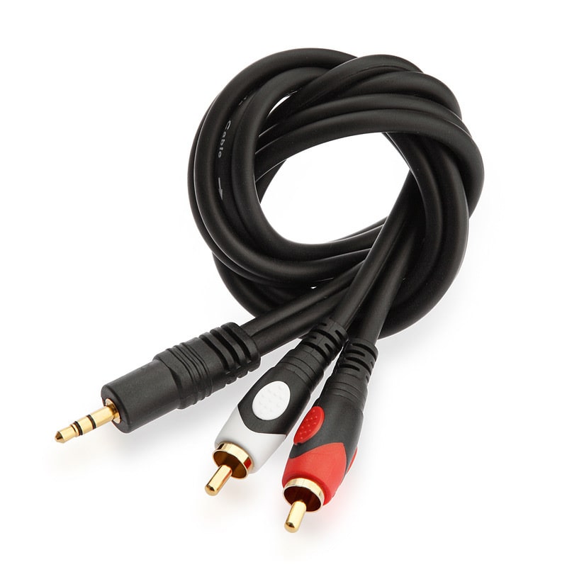 3,5 mm mini-jack til 2 x RCA — Stereo lydkabel i høj kvalitet med forgyldte stik - 10M 3,5 mm mini-jack til 2 x RCA — Stereo lydkabel i høj kvalitet med forgyldte stik - 10M - Billede 2