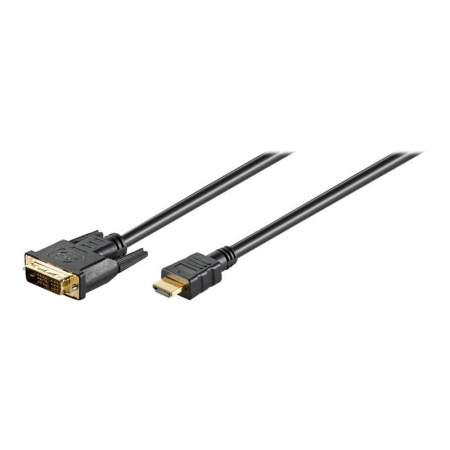 HDMI til DVI-D kabel. Goobay. Guldbelagte stik. 10m. Billigt HDMI til DVI-D kabel. Goobay. Guldbelagte stik.