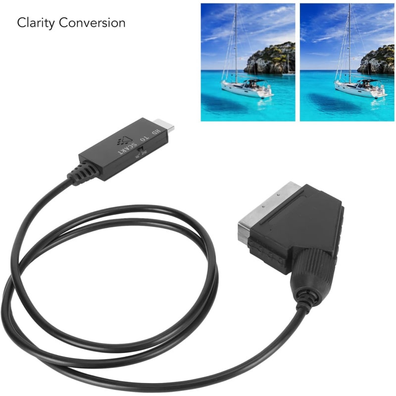 HDMI til SCART konverter med kabel. 720p/1080p - PAL/NTSC. HDMI til SCART konverter med kabel. 720p/1080p - PAL/NTSC. - Billede 5