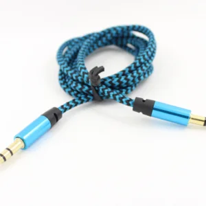Audiokabel minijack til minijack. Blå. Mobil, PC og tablet tilbehør