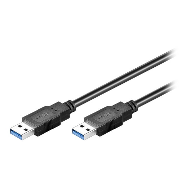 3m USB kabel 3.0. USB-A han / USB-A han. Sort. Mobil, PC og tablet tilbehør