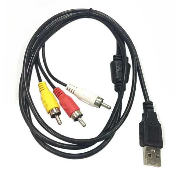 USB til AV kabel. 3RCA til USB adapter kabel. 1.5m. Mobil, PC og tablet tilbehør