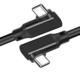 Vinklet USB-C til USB-C 3.2 Kabel. 20 Gbps, 4K, 60Hz, 240W. 20 cm. Vinklet USB-C til USB-C 3.2 Kabel. 20Gbps, 4K, 240W. 20 cm