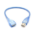 USB forlængerkabel 2.0. USB-A han / USB-A hun. Blå. 0.3m. Mobil, PC og tablet tilbehør