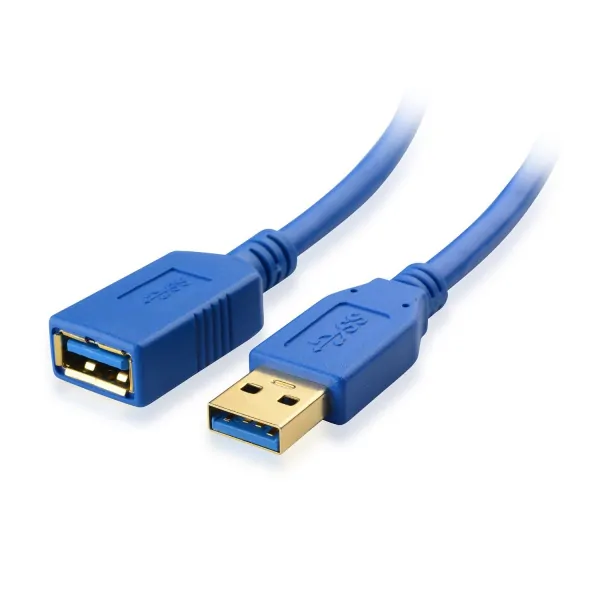 0.3m USB 3.0 forlængerkabel. USB-A han / USB-A hun. Blå. 0.3m USB 3.0 forlængerkabel. USB-A han / USB-A hun. Blå.