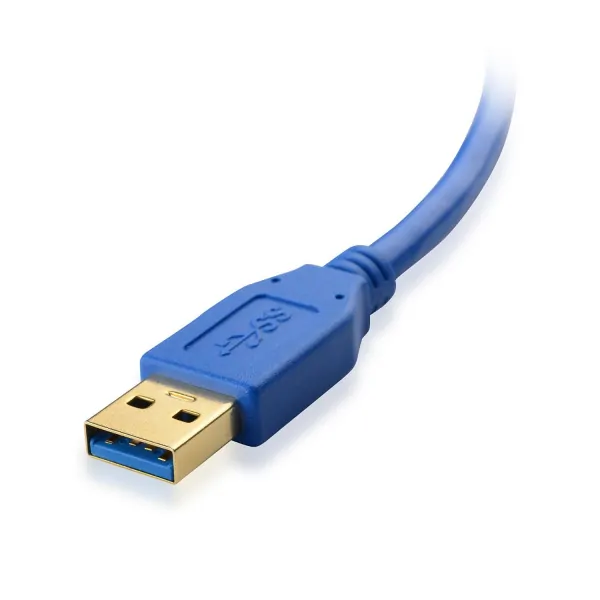 0.3m USB 3.0 forlængerkabel. USB-A han / USB-A hun. Blå. 0.3m USB 3.0 forlængerkabel. USB-A han / USB-A hun. Blå. - Billede 2