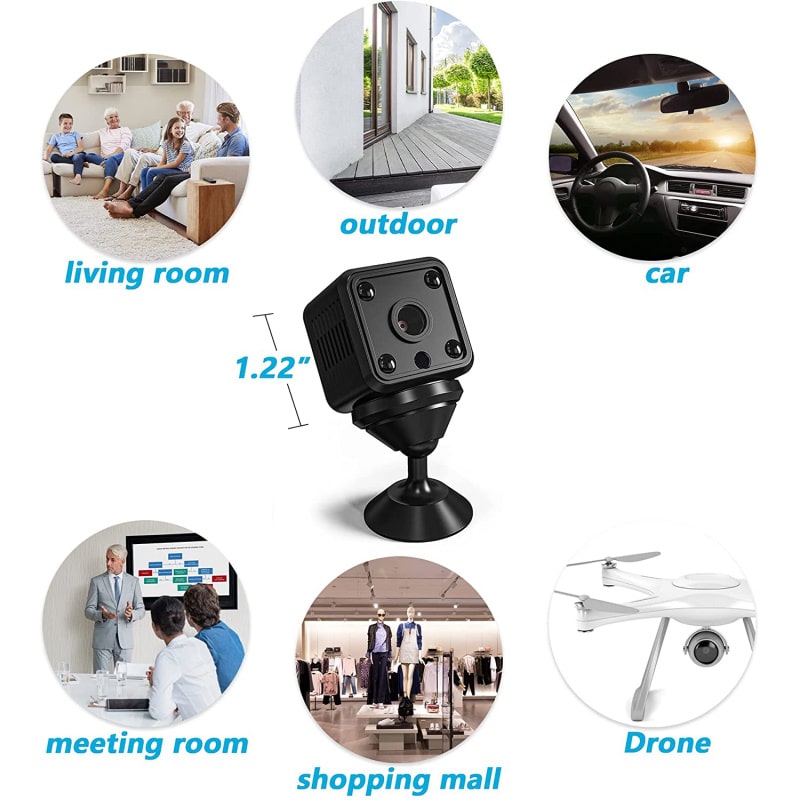 Firkantet WiFi-kamera med IR-nattesyn. X6 Spionkamera til overvågning af hjemmet. Firkantet WiFi-kamera med IR-nattesyn. X6 Spionkamera til overvågning af hjemmet. - Billede 4