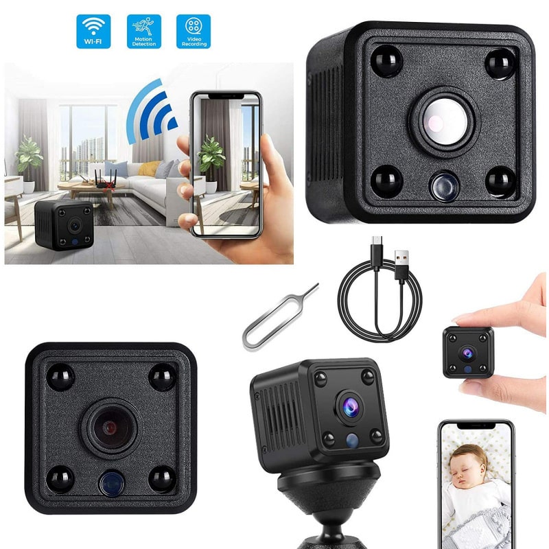 Firkantet WiFi-kamera med IR-nattesyn. X6 Spionkamera til overvågning af hjemmet. Firkantet WiFi-kamera med IR-nattesyn. X6 Spionkamera til overvågning af hjemmet. - Billede 3