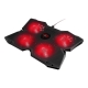Trust GXT 278 PC Laptop Cooler med sejt LED lys. 4 blæsere og højdejustering. Rød. Trust GXT 278 PC Laptop Cooler med sejt LED lys og 4 blæsere