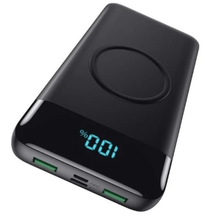 FOCHEW HX160Q2 Powerbank med Trådløs Opladning. 26800 mAh FOCHEW HX160Q2 Powerbank. Trådløs Opladning. 26800 mAh. Sort
