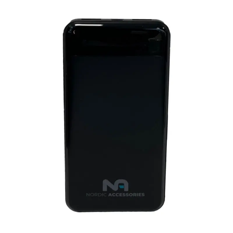 Nordic Accessories 10.000 mAh PD 22.5W Fast charge USB-C PowerBank. Sort. Nordic Accessories 10.000mAh PD 22.5W USB-C PowerBank