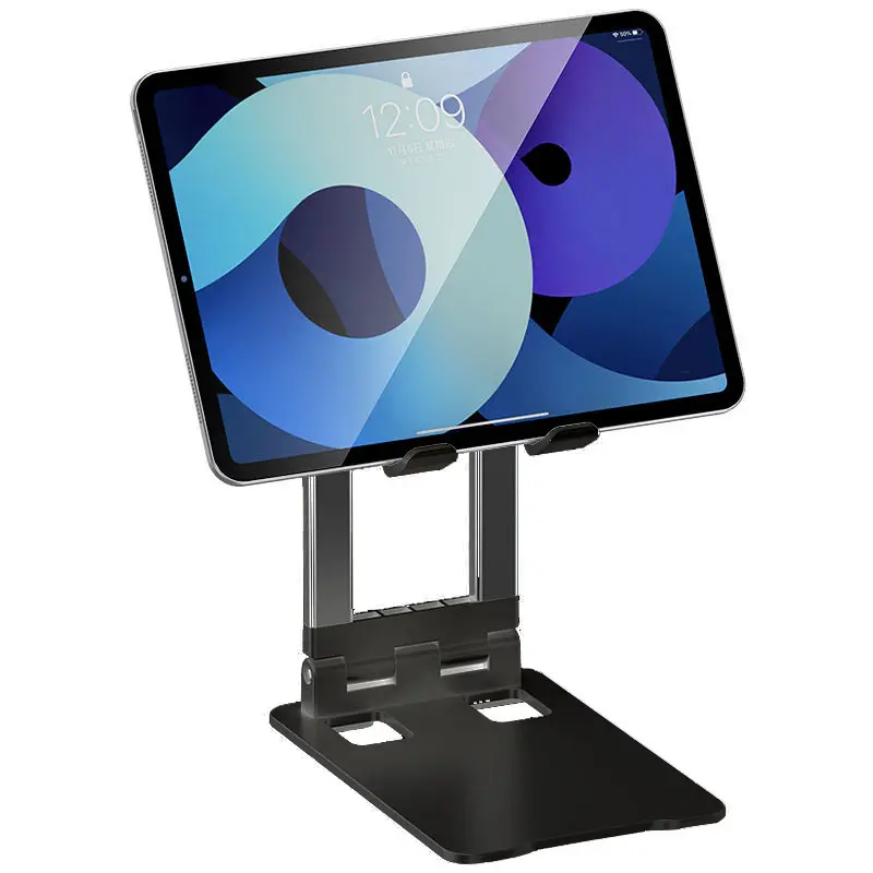 Universal Metal Stander til telefoner og tablets. Holder der kan foldes sammen. Sort. Fed Universal Metal Stander til telefoner og tablets. Sort.