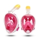 Full Face Dykkermaske med snorkel samt holder til aktivitetskamera. Pink. L/XL Full Face Dykkermaske med snorkel i pink