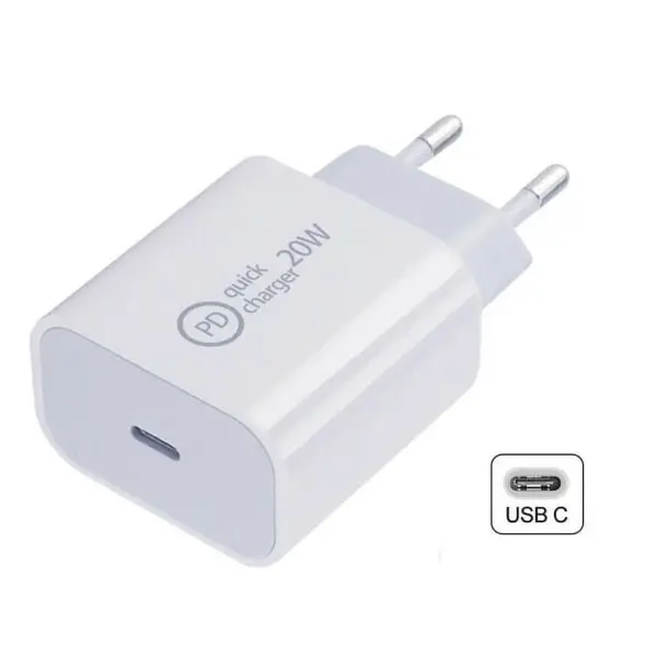 20W USB-C-strømforsyning. Lynhurtig opladning. Hvid. 20W USB-C-strømforsyning. Lynhurtig opladning. Hvid. - Billede 6