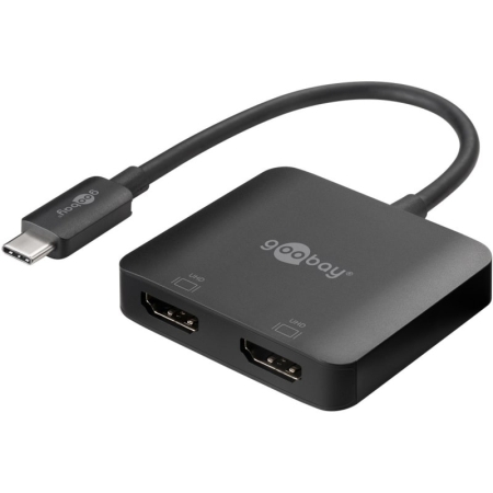Goobay USB-C Adapter til 2x HDMI. USB-C til HDMI Splitter. Goobay USB-C Adapter til 2x HDMI. USB-C til HDMI Splitter.