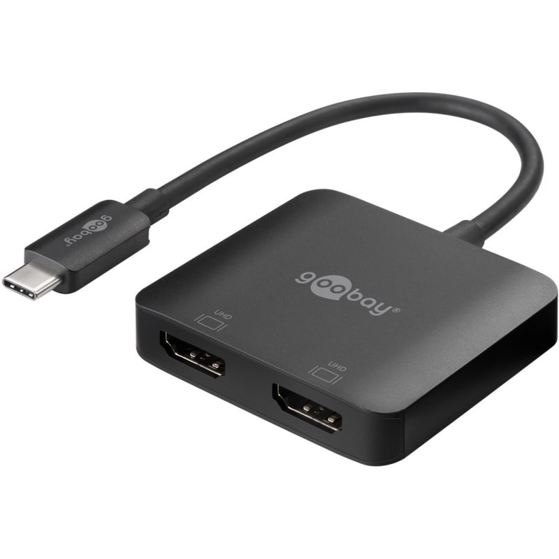 Goobay USB-C Adapter til 2x HDMI. USB-C til HDMI Splitter. Goobay USB-C Adapter til 2x HDMI. USB-C til HDMI Splitter.