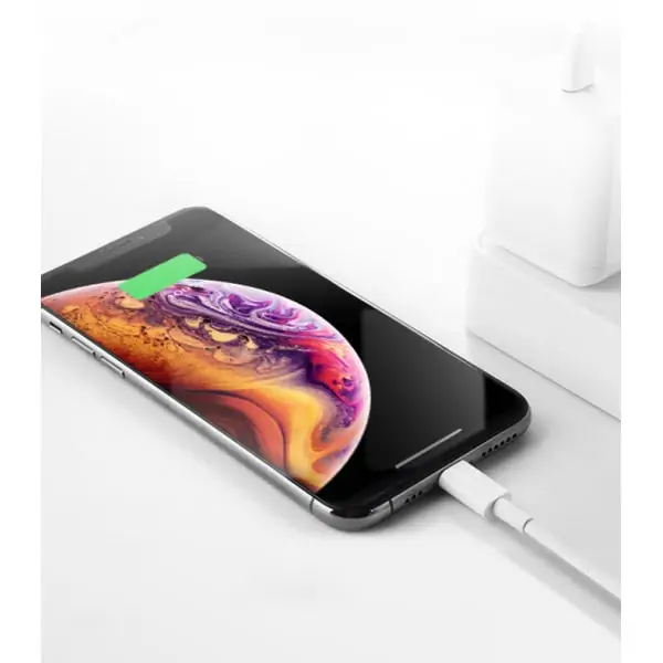 USB-C til Lightning-kabel. 9V, 20W hurtig opladning. Hvid. 1 m. USB-C til Lightning-kabel. 9V, 20W hurtig opladning. Hvid. 1 m. - Billede 4