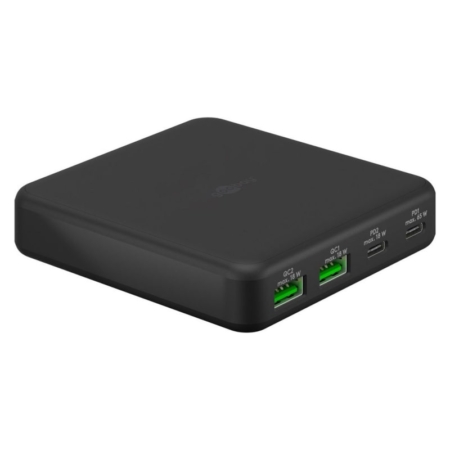 Goobay Multiport Ladestation. 4-porte, 2x USB-A + 2x USB-C. Helt op til 65W. Goobay Multiport Ladestation. 4-porte, 2x USB-A + 2x USB-C.
