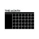 Stor wallsticker tavle til kridt. ’This month’ kalender med tal. 60x100cm Stor Kalender wallsticker. ’This month’ kalender og Tavle