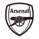 Fodbold wallsticker. Stort Arsenal Logo. 68x58cm. Sort. Fodbold wallsticker. Stort Arsenal Logo. 68x58cm. Sort.